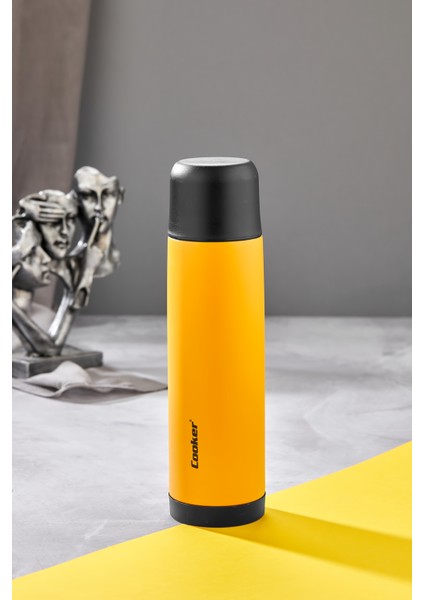 0,75 ml Çift Kat Paslanmaz Çelik 750 ml Termos ( Çay Kahve Piknik Kamp Outdoor Ofis Otel Kafe Okul )