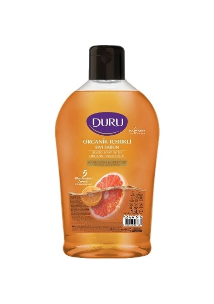 Sıvı Sabun 1,5 Lt. Mandalina & Greyfurt (12'li)