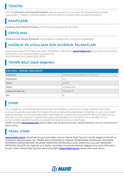 Ultracare Anti Mould Protector Spray Küf Için Koruyucu Sprey fırsatları