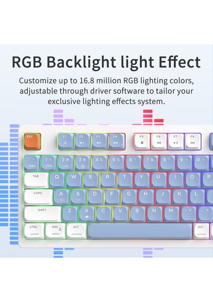 Ajazz AKP815 %75 Düşük Profilli Mekanik Klavye, 4.33'' LED Dokunmatik Ekranlı, Programlanabilir Rgb Gasket Kablolu Klavye, Win/mac Için 16 Tuşlu Özel Masa Kontrolcüsü