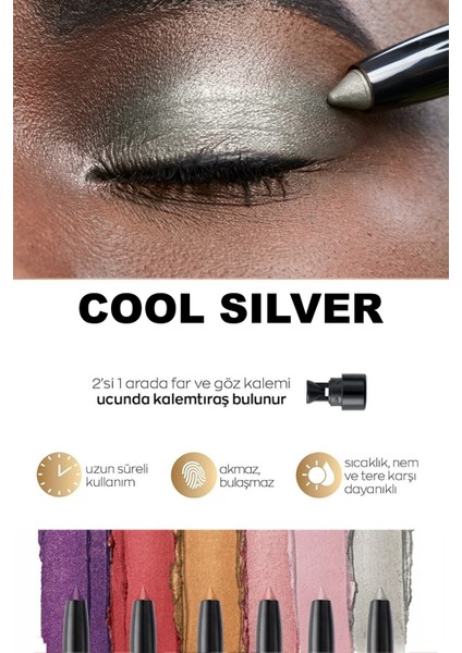 Power Stay Shadow Stick Kalem Far Cool Silver