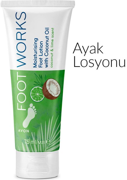 Footworks Hindistan Cevizi ve Misket Limonu Özlü Ayak Losyonu 75 ml