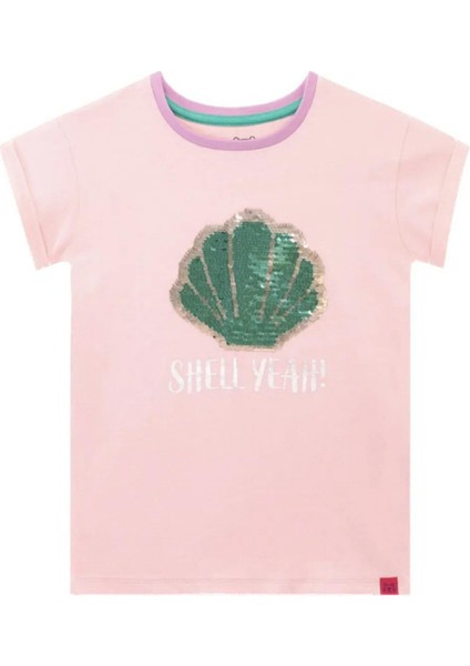 Payetli Kız Çocuk T-Shirt