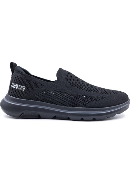 Hafif Tasarım Bağcıksız Fileli Yazlık Siyah Erkek Spor Ayakkabı HM340737A