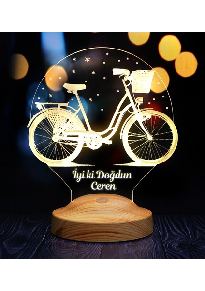 Nostaljik Bisiklet Doğum Günü Hediyesi 3 Boyutlu Led Lamba fiyatları