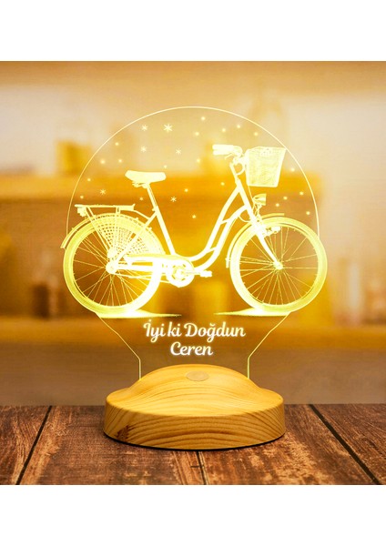 Nostaljik Bisiklet Doğum Günü Hediyesi 3 Boyutlu Led Lamba indirimleri