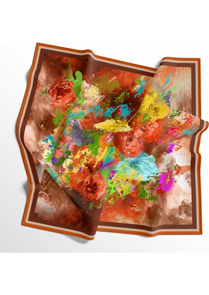90 x 90 Ipek Vual Yazlık Ince EŞARP-03008