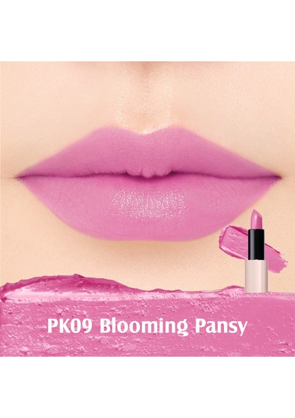 The Saem Kissholic Lipstick Intense - Yoğun Pigmentli  Parlak Kalıcı Ruj - PK09 Blooming Pansy