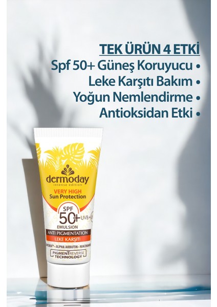 Leke Karşıtı Nanozom Filtreli Spf 50+ Güneş Kremi. Lumiskin ve Arbutin Etkili 60 ml fırsatları