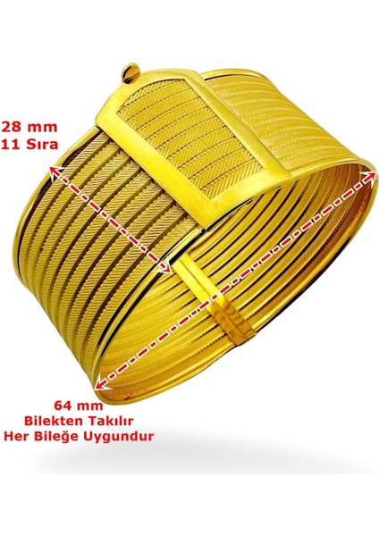 8 Ayar 11 Sıra Rize Modeli Kelepçe Kaynana Bileziği Altın Bilezik Bileklik indirimleri