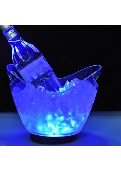 Şeffaf Renkli LED Işık Degrade Buz Kova Bar Şarap Oluk Su Eğlence Standı Tutucu Cam Şarap Şişesi Araçları | Buz Kovaları ve Amp;maşa (Yurt Dışından) modelleri