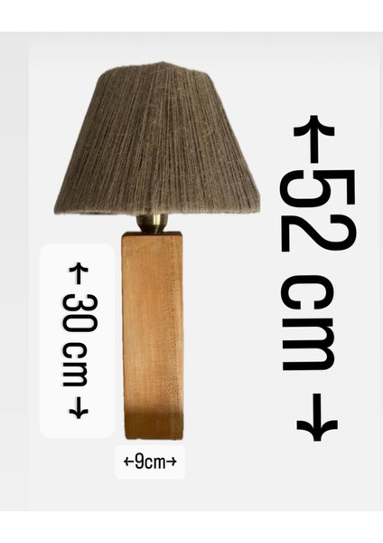 Ahşap Abajur, Ahşap Masa Lambası, Dekoratif Lamba