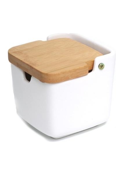 1 Adet Mutfak Spice Raf Seramik Tuz Çalkalayıcı ve Biber Baharat Kavanoz Şeker Kase Bambu Ahşap Spice Jar WJB411 | Tuz Domuzları, Mahzenler ve Amp;sunucular (Yurt Dışından)