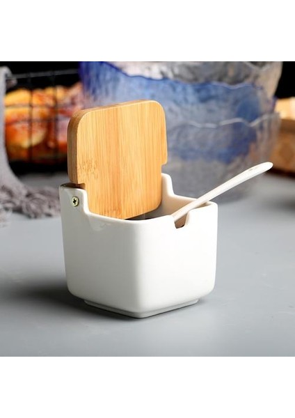 1 Adet Mutfak Spice Raf Seramik Tuz Çalkalayıcı ve Biber Baharat Kavanoz Şeker Kase Bambu Ahşap Spice Jar WJB411 | Tuz Domuzları, Mahzenler ve Amp;sunucular (Yurt Dışından) modelleri