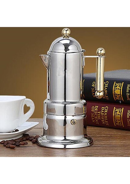 Paslanmaz Çelik Stopetop Espresso Kahve Makinesi Percolator Indüksiyonu (Yurt Dışından)