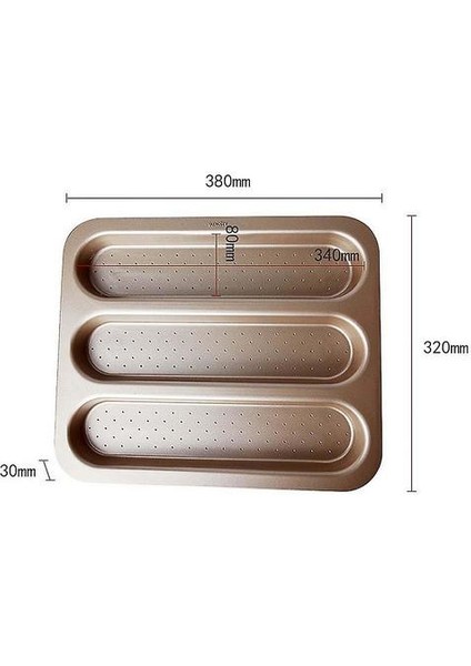 Baget Pişirme Tepsi Kalıp Teneke Silikon Fransız Ekmek Tavası Yapışmaz, Karbon Çelik Pişirme Pan Ev Mutfak Hediye Için Dayanıklı Mini Baget Loaf (Yurt Dışından) fiyatları