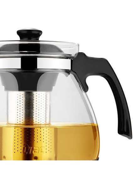 Büyük Kapasiteli Temizle Borosilikat Cam Çaydanlık Paslanmaz Çelik ile Demlik Puer Su Isıtıcısı Isıtmalı Konteyner Kahve Çaydanlık Maker | Çaydanlıklar (2300MLC165) (Yurt Dışından)