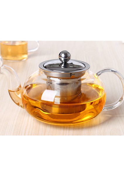 Temizle Borosilikat Cam Çaydanlık Paslanmaz Çelik ile Demlik Süzgeç Isıya Dayanıklı Gevşek Yaprak Çaydanlık Su Isıtıcısı Set Teaware | Çaydanlıklar (Yurt Dışından)