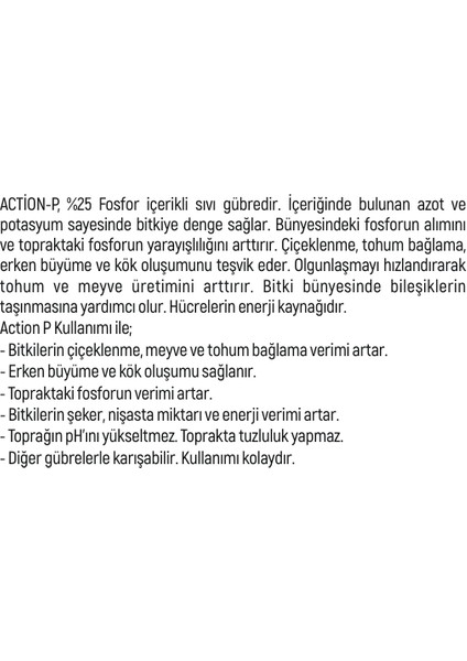 Action P 5-25-5 Npk Gübre Çözeltisi