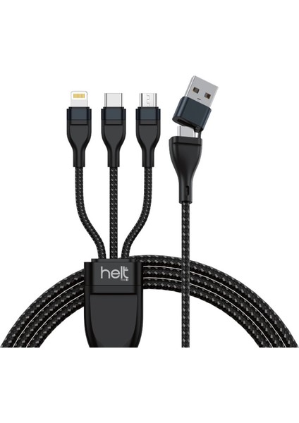 Çok Başlıklı Şarj Kablosu 3 Başlıklı Şarj Kablosu Type-C+Usb