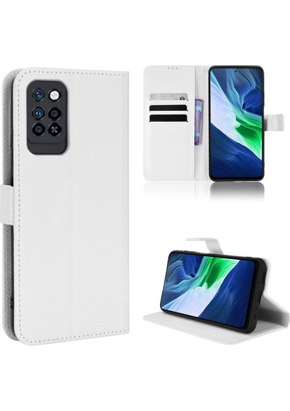 Infinix Not 10 Pro Nfc Kapak Için Kılıf Kickstand Kart Tutucu Manyetik (Yurt Dışından)