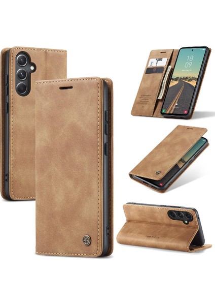 Samsung Galaxy S23 Fe 5g Için Flip Case Vintage Pu Deri Cüzdan Manyetik (Yurt Dışından)