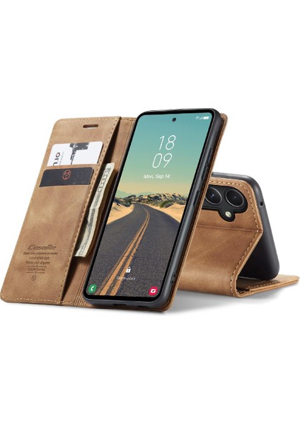 Samsung Galaxy S23 Fe 5g Için Flip Case Vintage Pu Deri Cüzdan Manyetik (Yurt Dışından)