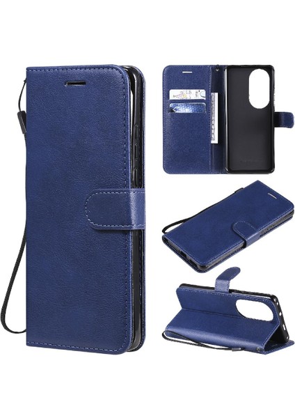 Kart Yuvası Iş ile Huawei P50 Pro Klasik Düz Renk Için Flip Case (Yurt Dışından) fiyatları