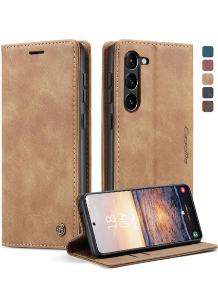 Samsung Galaxy S23 Artı Manyetik Kapatma Darbeye Kapak Pu Için Flip Case (Yurt Dışından)