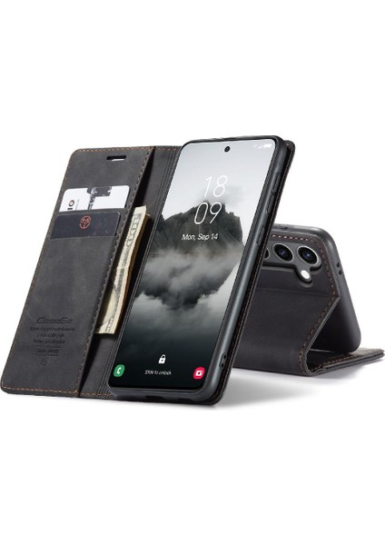 Samsung Galaxy S24 Durumda Kart Yuvası Için Flip Case Kickstand Flip Folio Kitap (Yurt Dışından)