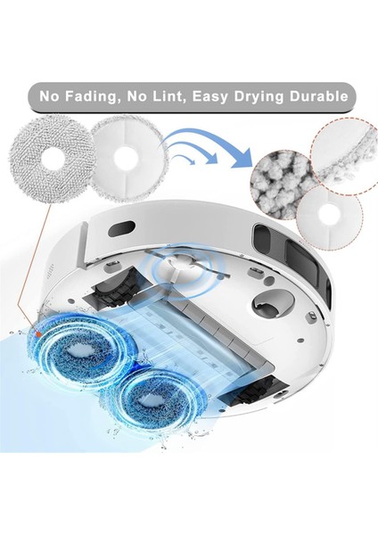 Dreame L10S ULTRA/L10 Ultra Ana Yan Fırça Hepa Filtre Toz Torbası Paspas Bezi Robotlu Süpürge Yedek Parçalar (Yurt Dışından) fiyatları