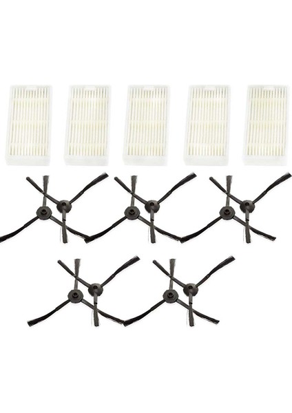 Medion MD16192 MD18500 MD18501 MD18600 Serisi Için 5 Filtre + 10 Yan Fırça (Yurt Dışından)