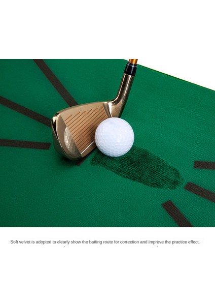 Golf Salıncak Mat Parça Kadife Yüzeyli Taşınabilir Lastik Pedi Golf Eğitim Paspasları Salıncak Algılama Vuruş B (Yurt Dışından) indirimleri