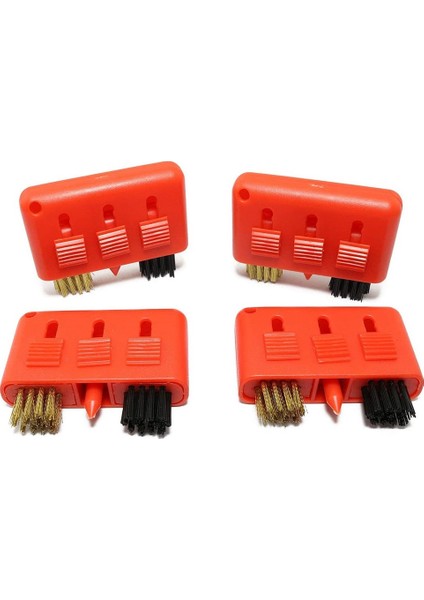 4 Adet 3 Delikli Golf Kulübü Fırça Geri Çekme Tasarımı Golf Topu Fırçası 3'ü Bir Arada Geri Çekilebilir Golf Kulübü Temizleme Fırçası (Kırmızı) (Yurt Dışından)