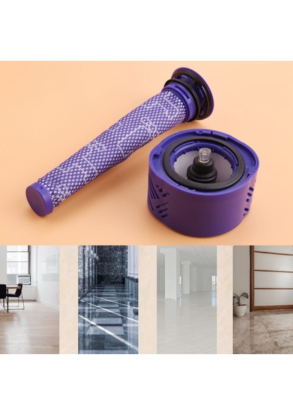 Dyson V6 Absolute Kablosuz Çubuk Süpürge Için 1 Ön Filtre ve 1 Hepa Filtre Kiti. Parça No. 965661-01 ve 966741-01'IN Yerine Geçer (Yurt Dışından)