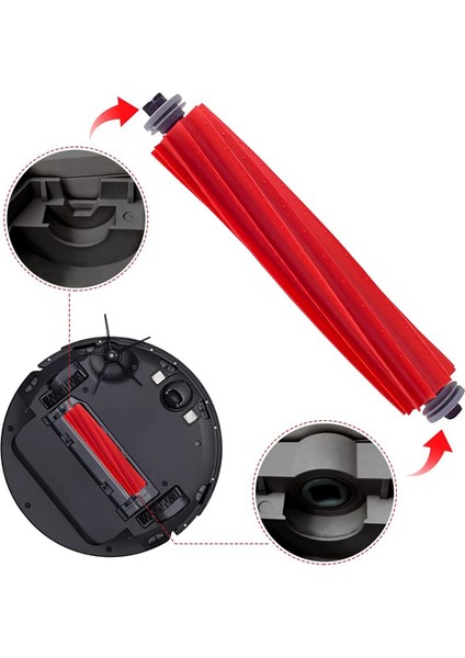 Roborock Q5/q5+ Için Aksesuar Seti Toz Torbası Filtre Ana Fırça Yan Fırça Hepsi Bir Arada Bütün Set Yedek Parça (Yurt Dışından)