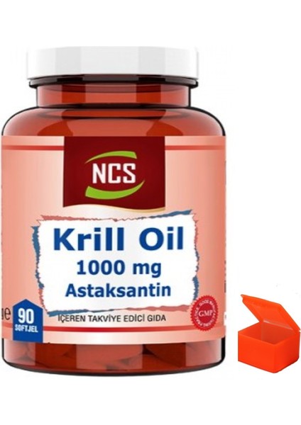 Krill Oil 1000 Mg Astaksantin 2 Mg 90 Softgel + Hap Kutusu