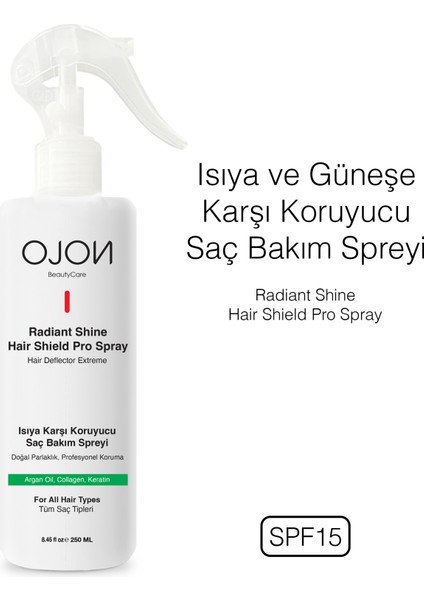 Durulanmayan Isı Korumalı Argan&collagen Sprey 250ML/ Isı Koruma, Kabarma Önleyici, Doğal Parlaklık