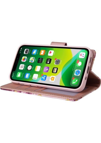 Ile Uyumlu iPhone 13 Mini Premium Mermer Vintage Pu Deri Manyetik Kapatma Kılıfı Kayışlı Kapaklı (Yurt Dışından) fırsatları