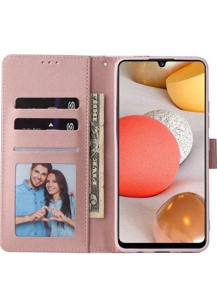 Ile Uyumlu Samsung Galaxy A42 5g Premium Mermer Vintage Pu Deri Manyetik Kapatma Kılıfı Kayışlı Kapaklı (Yurt Dışından) modelleri