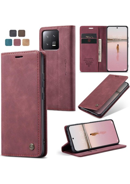 Xiaomi 13 Için Flip Case Folio Kitap Durumda Kart Yuvası Kickstand Manyetik (Yurt Dışından)