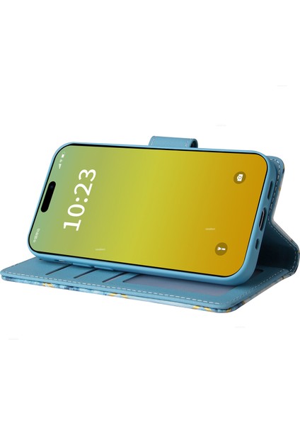 Ile Uyumlu iPhone 15 Plus Premium Mermer Vintage Pu Deri Manyetik Kapatma Kılıfı Kayışlı Kapaklı (Yurt Dışından) fırsatları