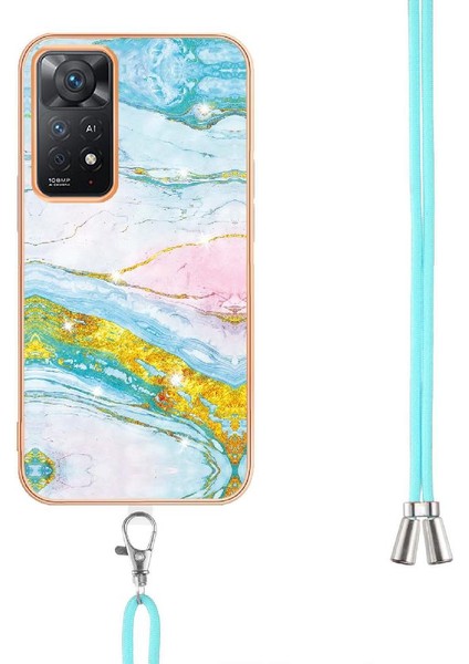 Xiaomi Redmi Için Not 11 4g Mermer Crossbody Kordon Askısı Tampon (Yurt Dışından)