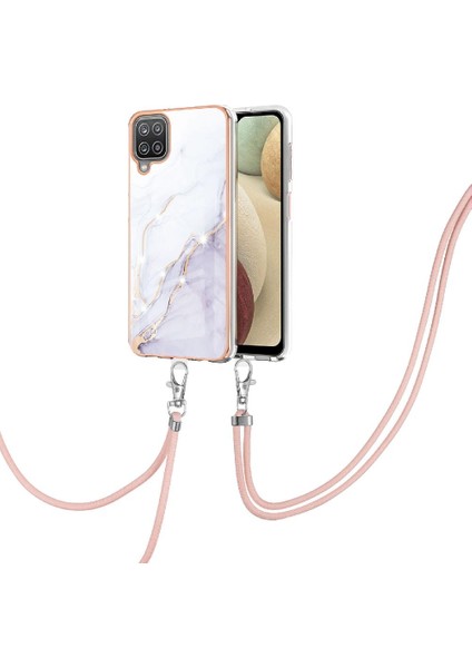 Samsung Galaxy A12 5g Mermer Crossbody Kordon Askısı Tampon Yumuşak (Yurt Dışından)