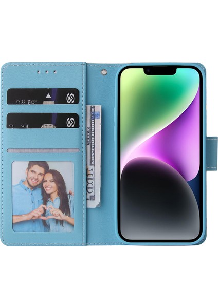 Ile Uyumlu iPhone 14 Premium Mermer Vintage Pu Deri Manyetik Kapatma Kılıfı Kayışlı Kapaklı (Yurt Dışından) fırsatları