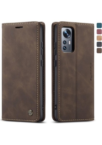 Xiaomi 12/12X/12S Için Flip Case Vintage Pu Deri Cüzdan Flip Folio Kitap (Yurt Dışından)