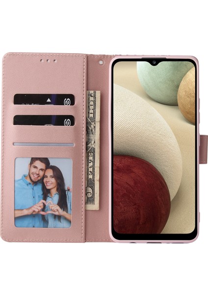 Ile Uyumlu Samsung Galaxy A22 4g Premium Mermer Vintage Pu Deri Manyetik Kapatma Kılıfı Kayışlı Kapaklı (Yurt Dışından) modelleri