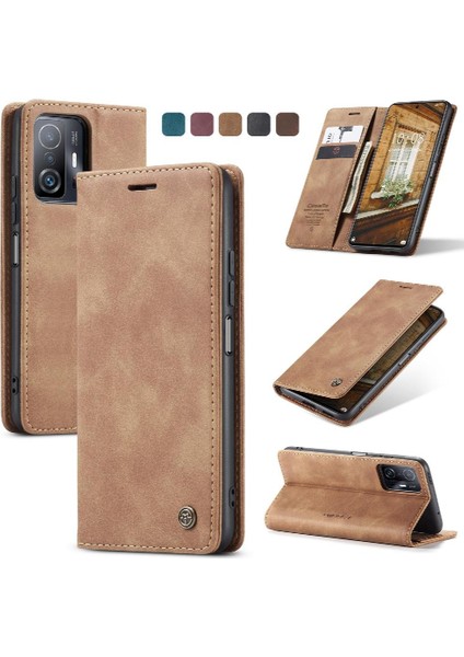 Xiaomi 11T Için Flip CASE/11T Pro Flip Folio Kitap Vintage Pu Deri Cüzdan (Yurt Dışından)