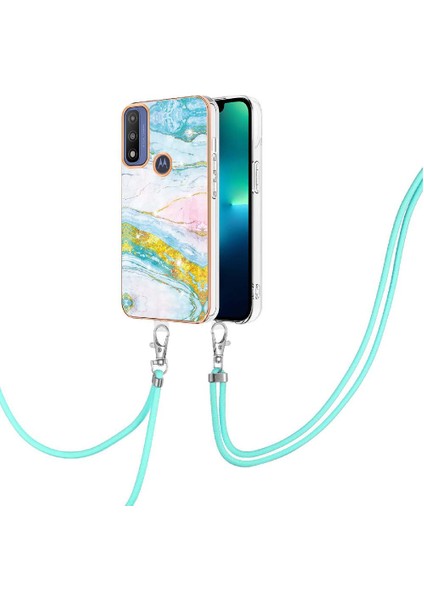 Colorful Shop Motoroal Moto G Saf Mermer Tampon Anti-Scratch Yumuşak Crossbody Için Kılıf (Yurt Dışından)