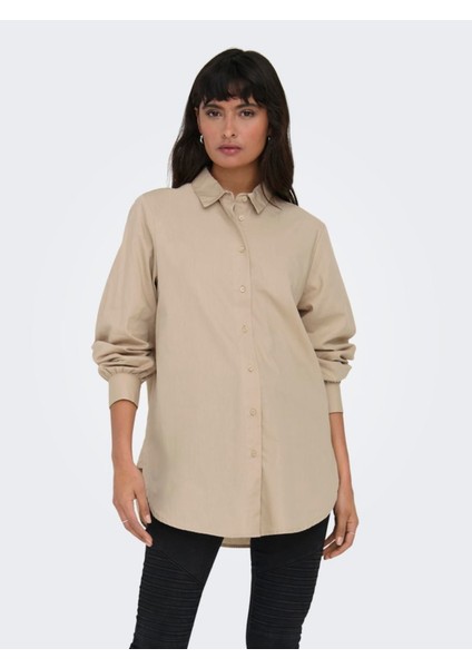 Onlnora New L/s Shırt Wvn Noos Kadın Kahverengi Gömlek - 15227677 fiyatları